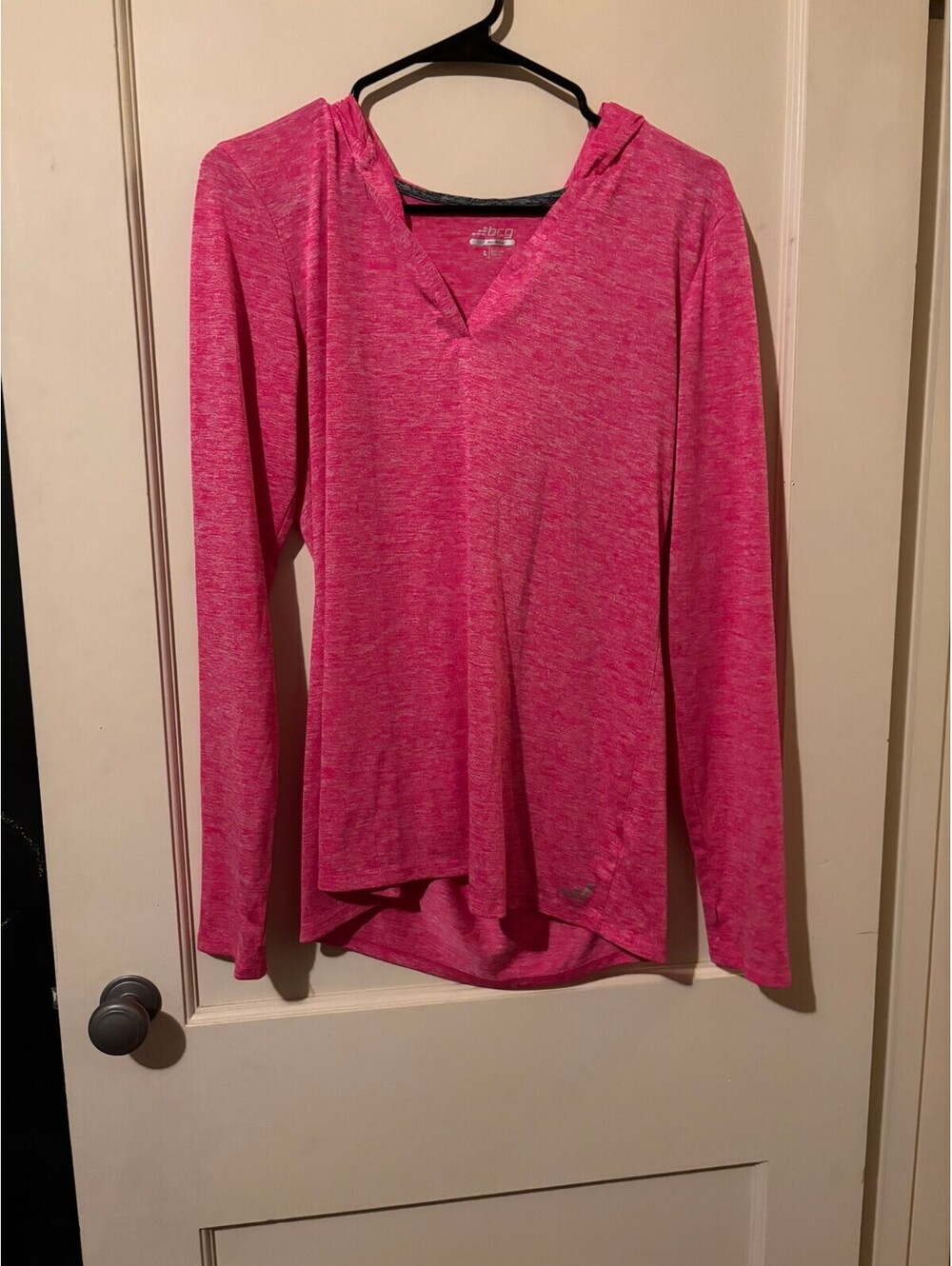 BCG pink hooded long sleeve top Large